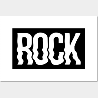 Rock wavy logo Posters and Art